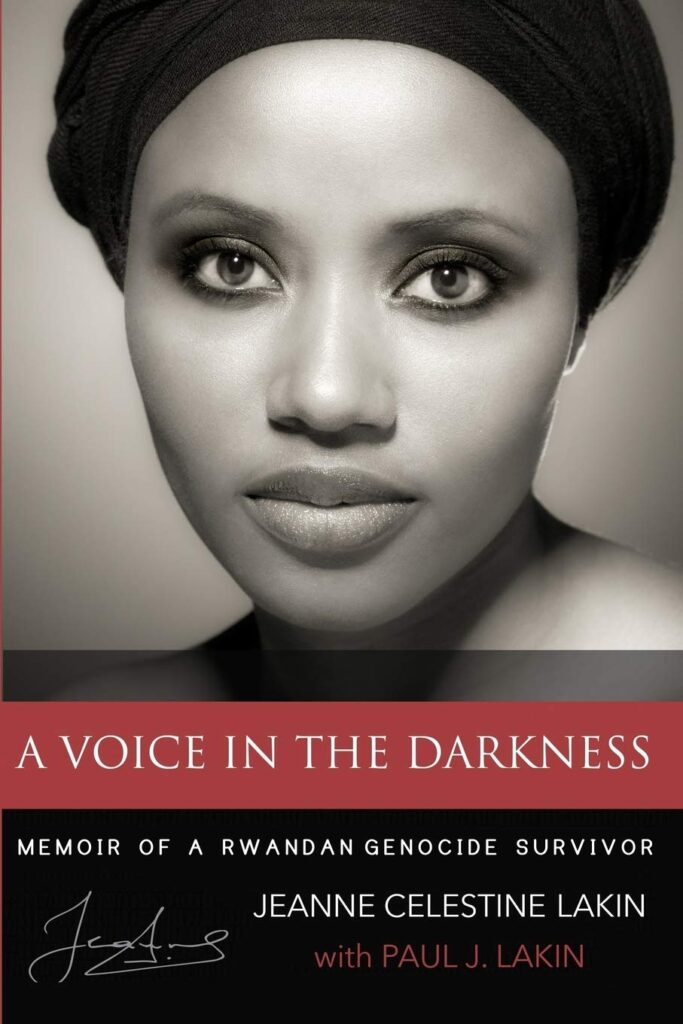 The cover of the book A Voice in the Darkness: Memoir of a Rwandan Genocide Survivor